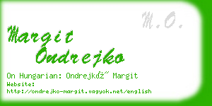 margit ondrejko business card